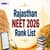 Rajasthan NEET Rank List 2026: Merit List PDF Download Link Here
